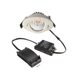 Lámpara de techo empotrable LED Dione, IP44, 4.000 K, blanca, atenuable