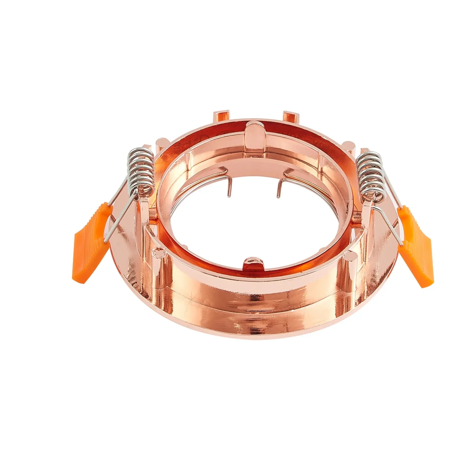 Lámpara de techo empotrable Prios Fibur, cobre, aluminio, Ø 8,2 cm
