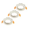 Lámpara de techo empotrable PRIOS Fibur, beige, zinc, Ø 8,2 cm, juego de 3