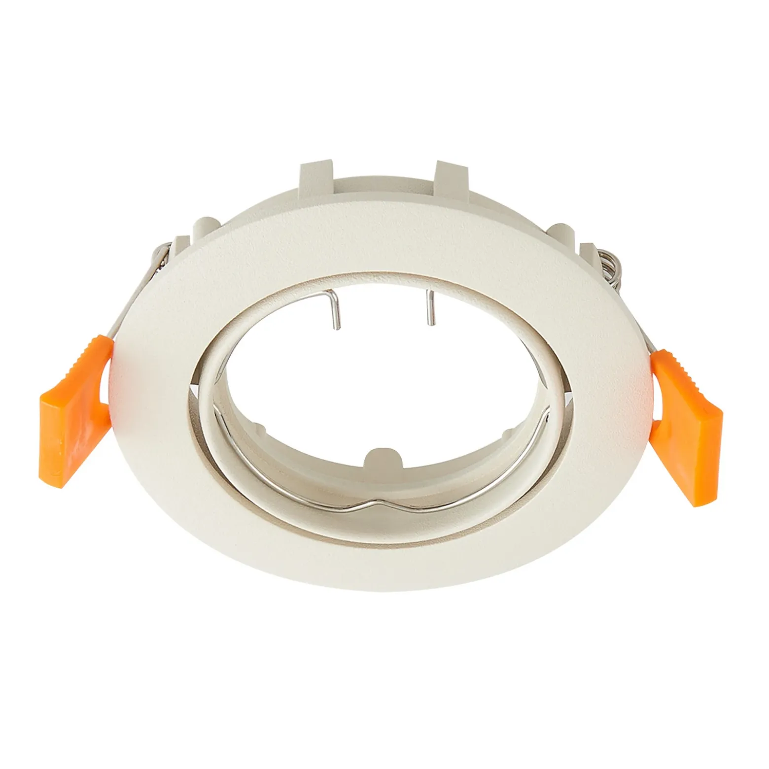 Lámpara de techo empotrable PRIOS Fibur, beige, zinc, Ø 8,2 cm, juego de 3