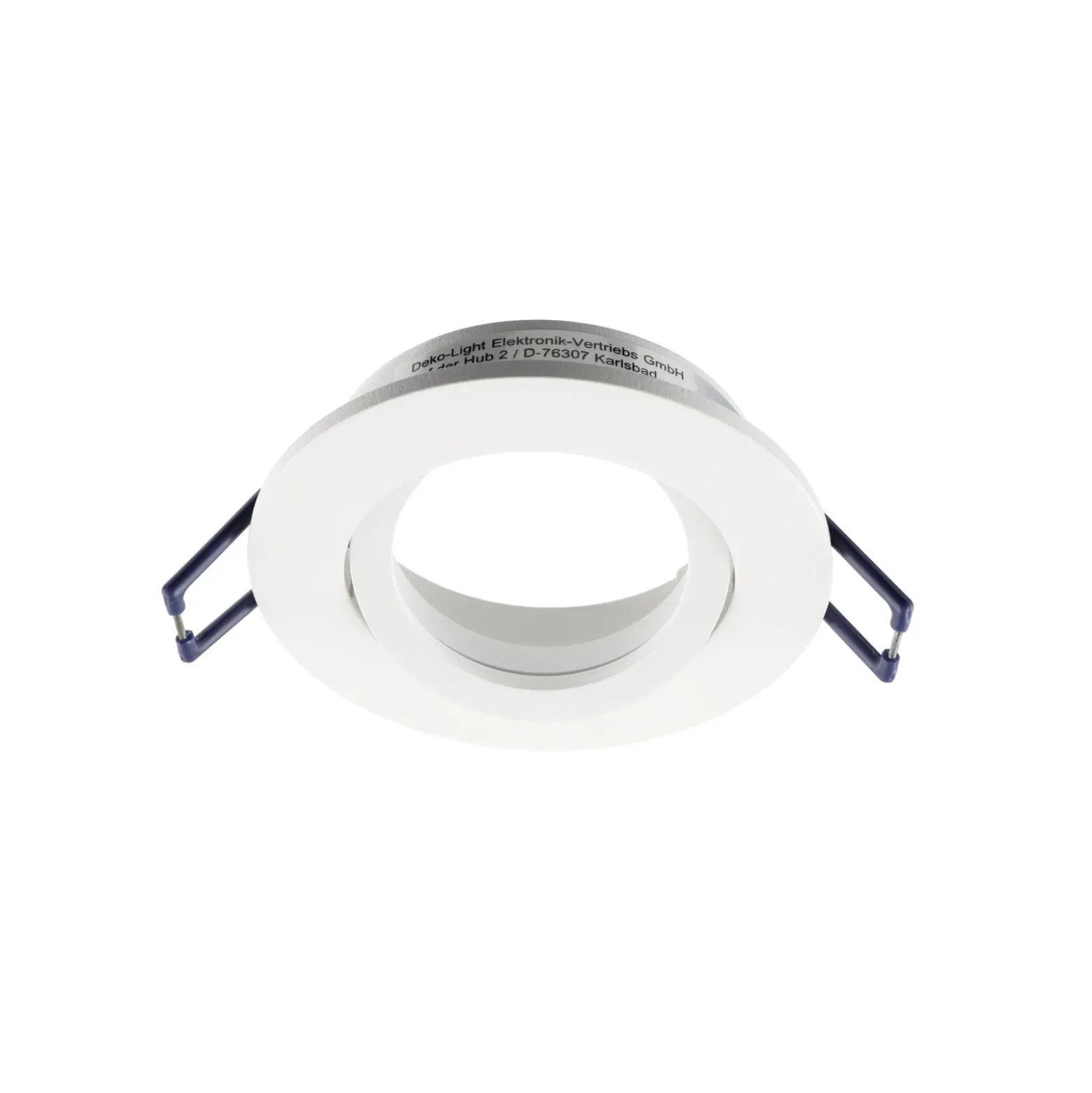 Lámpara de techo empotrable Samsola, blanca, Ø 8 cm, metal
