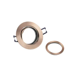 Lámpara de techo empotrable Samsola, color cobre, Ø 8 cm, metal
