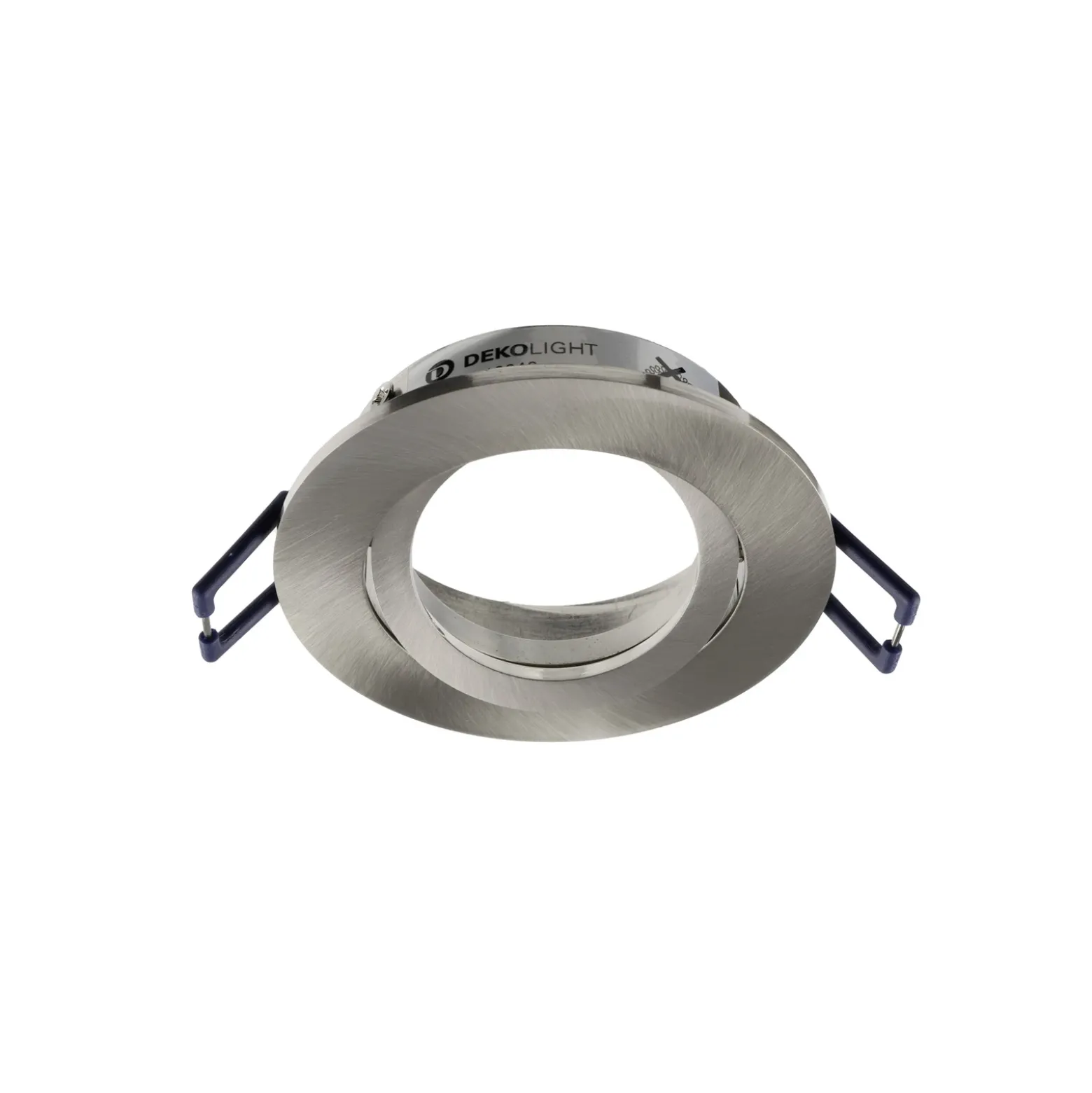Lámpara de techo empotrable Samsola, plata cepillada, Ø 8 cm Metal