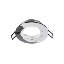 Lámpara de techo empotrable Samsola, plata brillante, Ø 8 cm, metal