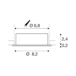 Lámpara de techo empotrable SLV New Tria, blanca, aluminio, Ø 8,2 cm