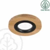 Lámpara de techo empotrable Tobby, Ø 11,5 cm, madera de roble, GU10