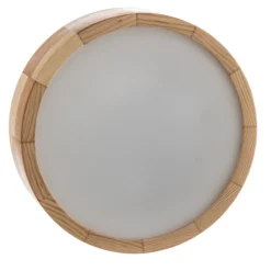 Lámpara de techo Envostar Kerio, Ø 27 cm, pino natural