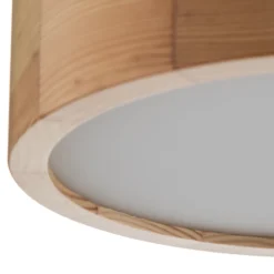 Lámpara de techo Envostar Kerio, Ø 27 cm, pino natural
