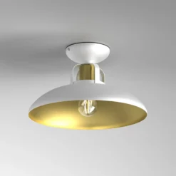 Lámpara de techo Felix, blanco/dorado