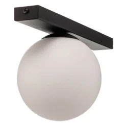Lámpara de techo Fit, negro/ópalo, 1 luz