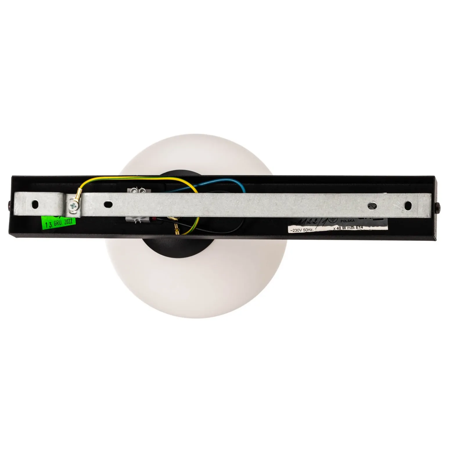 Lámpara de techo Fit, negro/ópalo, 1 luz
