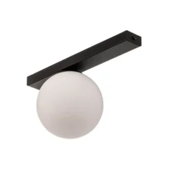 Lámpara de techo Fit, negro/ópalo, 1 luz