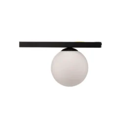 Lámpara de techo Fit, negro/ópalo, 1 luz