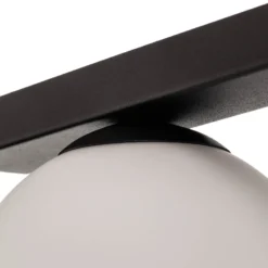 Lámpara de techo Fit, negro/ópalo, 1 luz