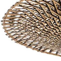 Lámpara de techo GOOD & MOJO Bali, Ø 60 cm, negro/natural, bambú