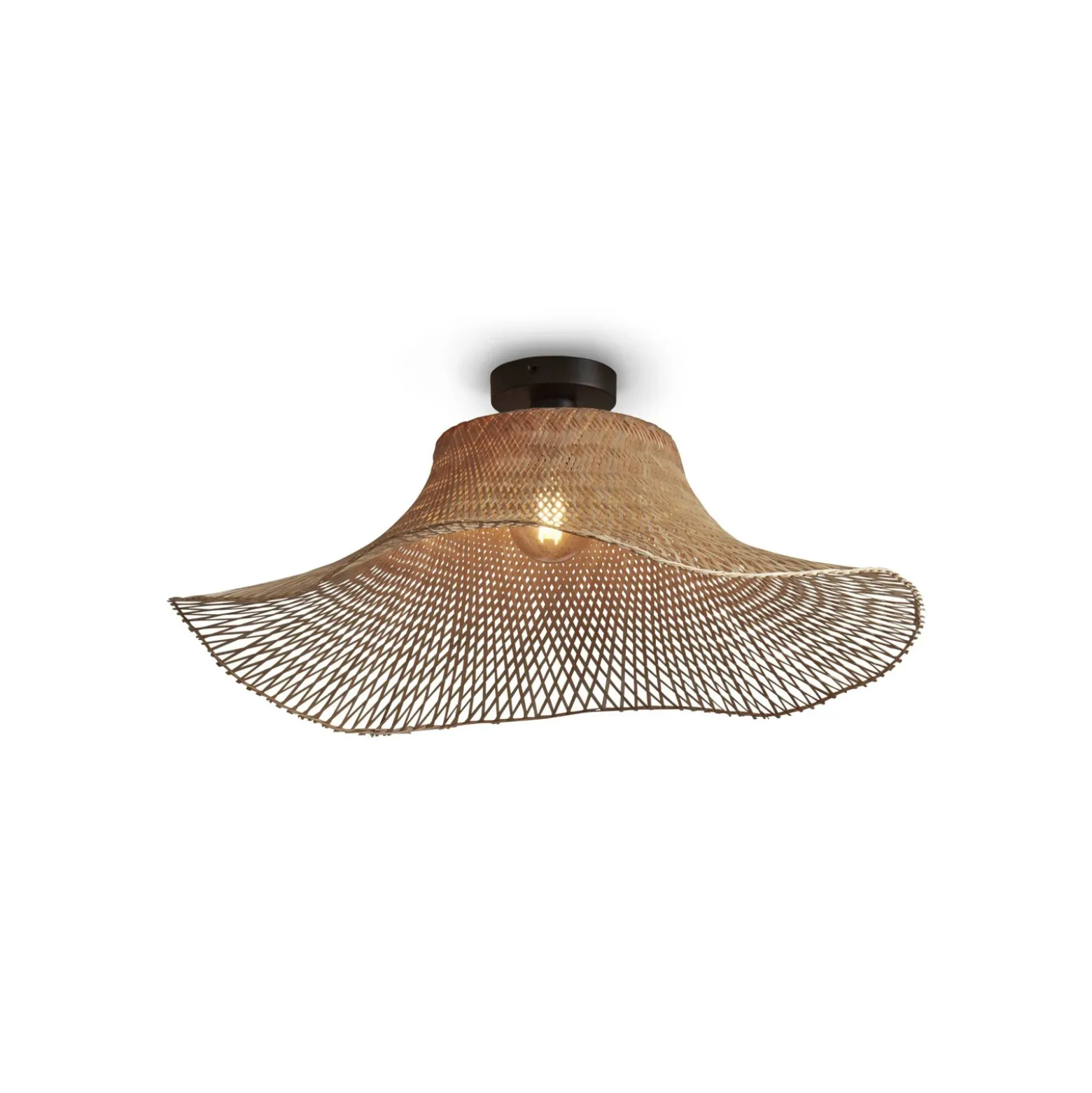 Lámpara de techo GOOD & MOJO Ibiza, Ø 65 cm, color natural
