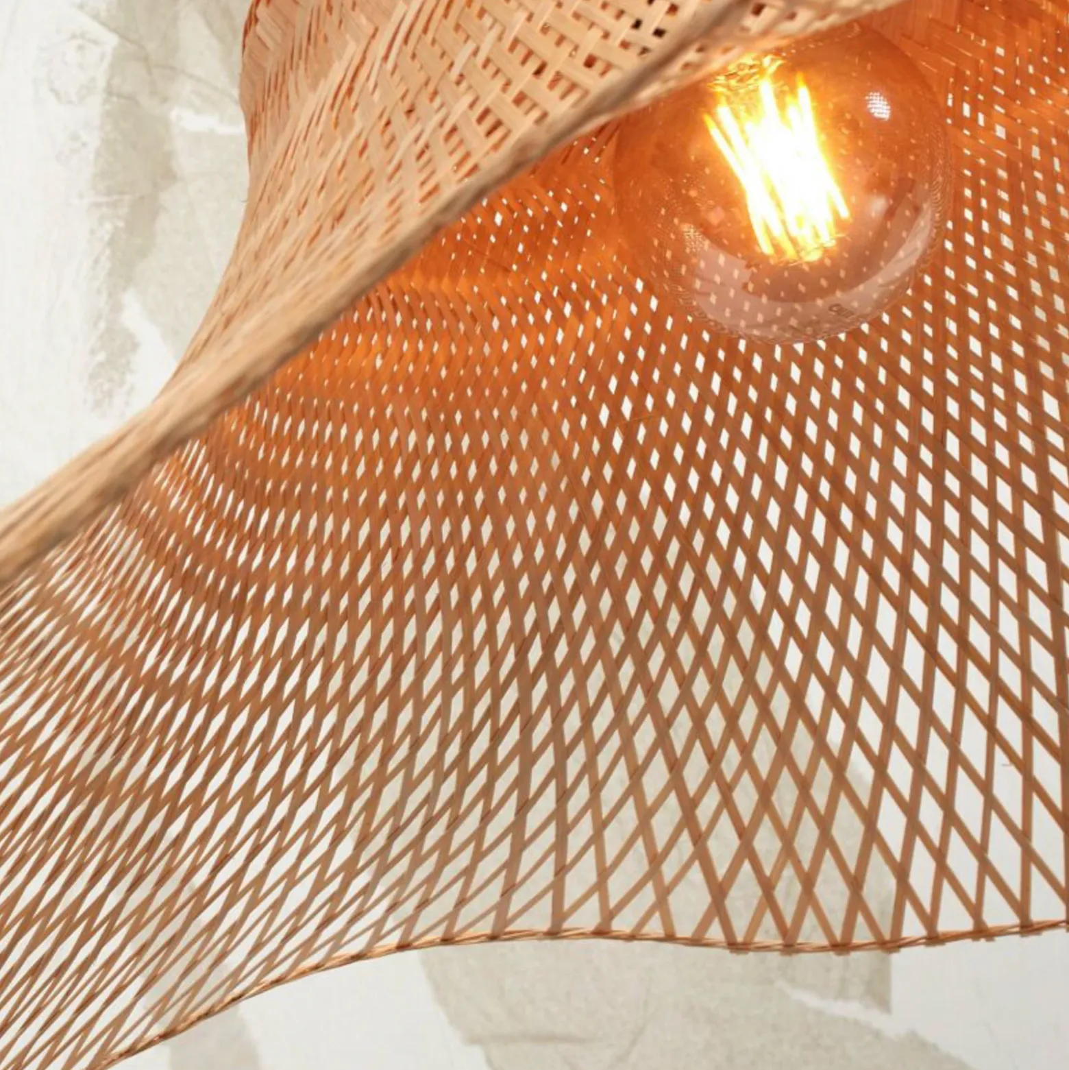 Lámpara de techo GOOD & MOJO Ibiza, Ø 65 cm, color natural