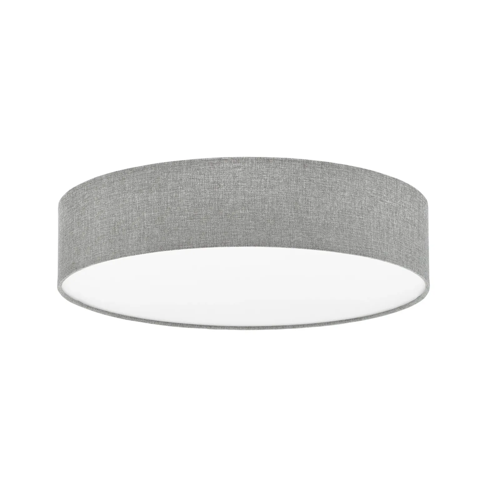 Lámpara de techo gris Pasteri con pantalla de lino 57 cm
