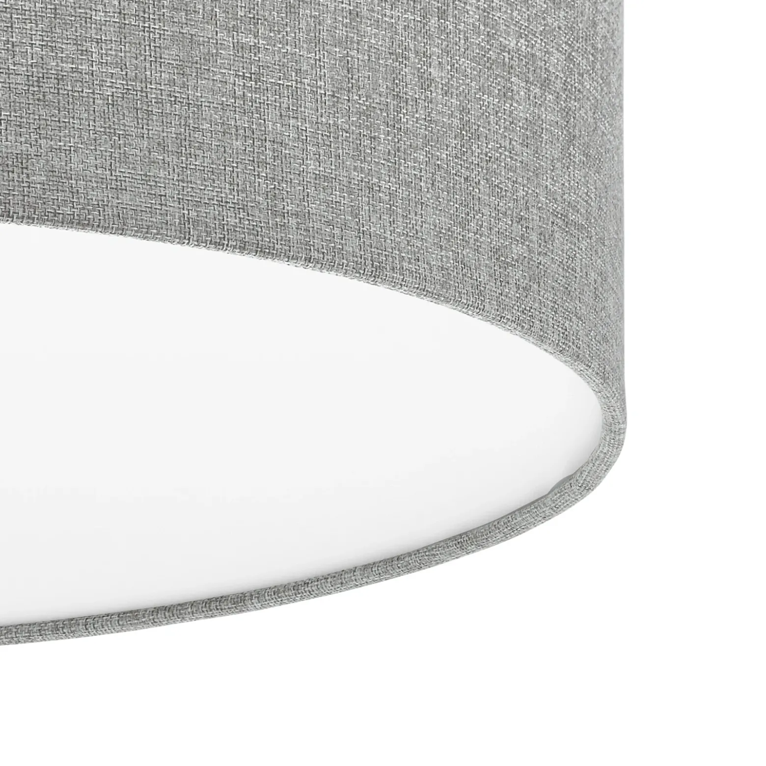Lámpara de techo gris Pasteri con pantalla de lino 57 cm