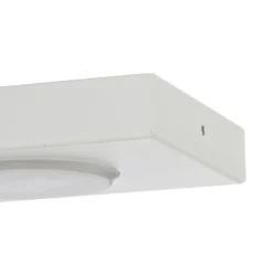 Lámpara de techo Hero, blanca, 4 luces, 75 x 12 cm, metal, GX53