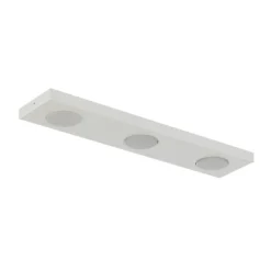 Lámpara de techo Hero, blanca, 55 x 12 cm, 3 luces, metal, GX53