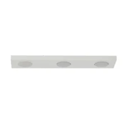 Lámpara de techo Hero, blanca, 55 x 12 cm, 3 luces, metal, GX53