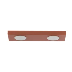 Lámpara de techo Hero, roja, 2 luces, 35 x 12 cm, metal, GX53