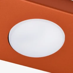 Lámpara de techo Hero, roja, 2 luces, 35 x 12 cm, metal, GX53