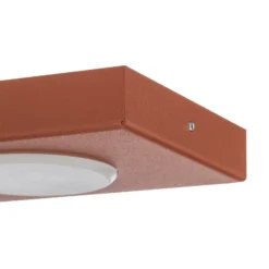 Lámpara de techo Hero, roja, 55 x 12 cm, 3 luces, metal, GX53