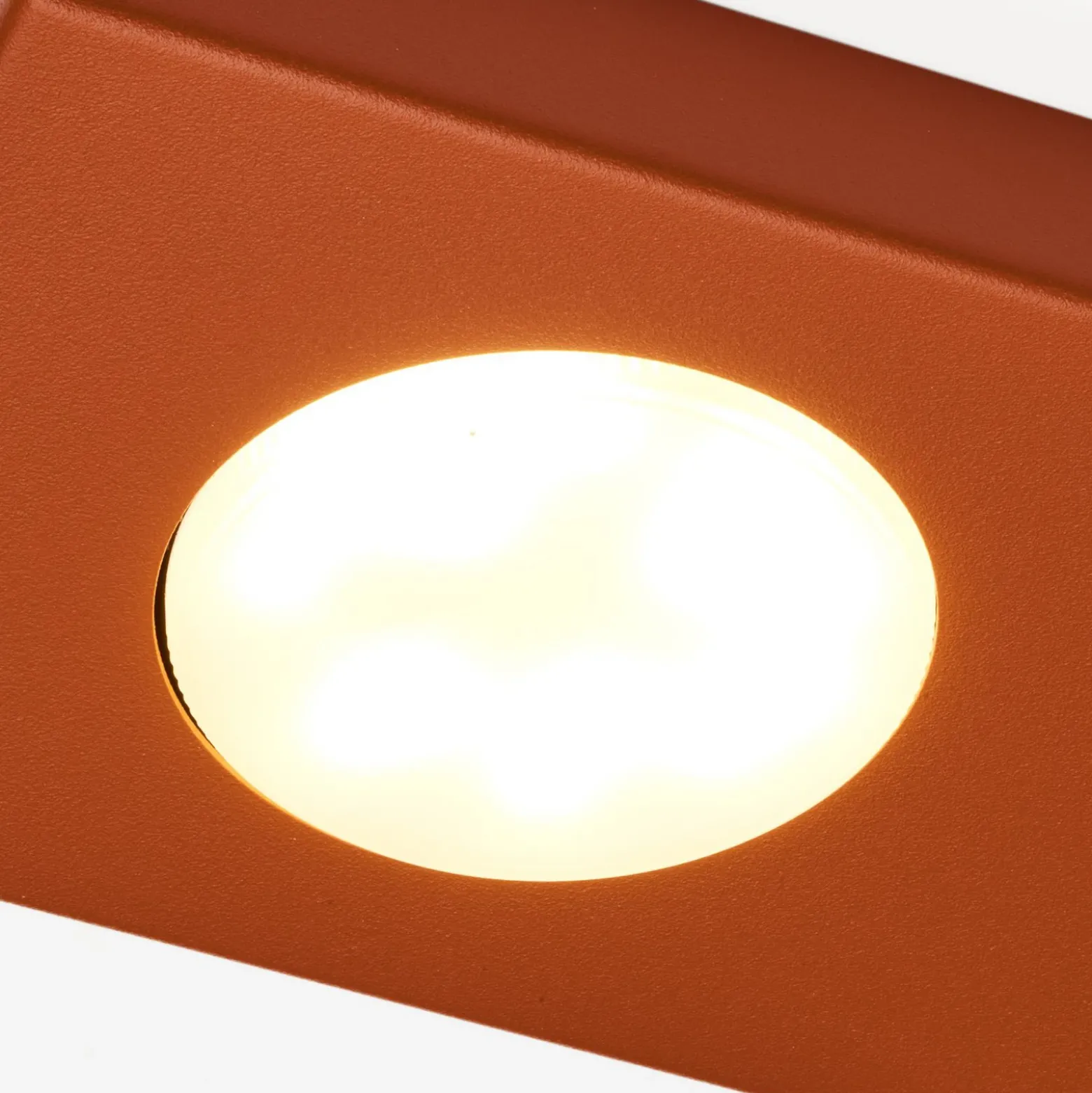 Lámpara de techo Hero, roja, 55 x 12 cm, 3 luces, metal, GX53