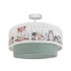 Lámpara de techo infantil Boho, verde salvia/multicolor, Ø 40 cm, tela, E27