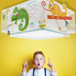 Lámpara de techo infantil HAPPY JUNGLE de Dalber, multicolor