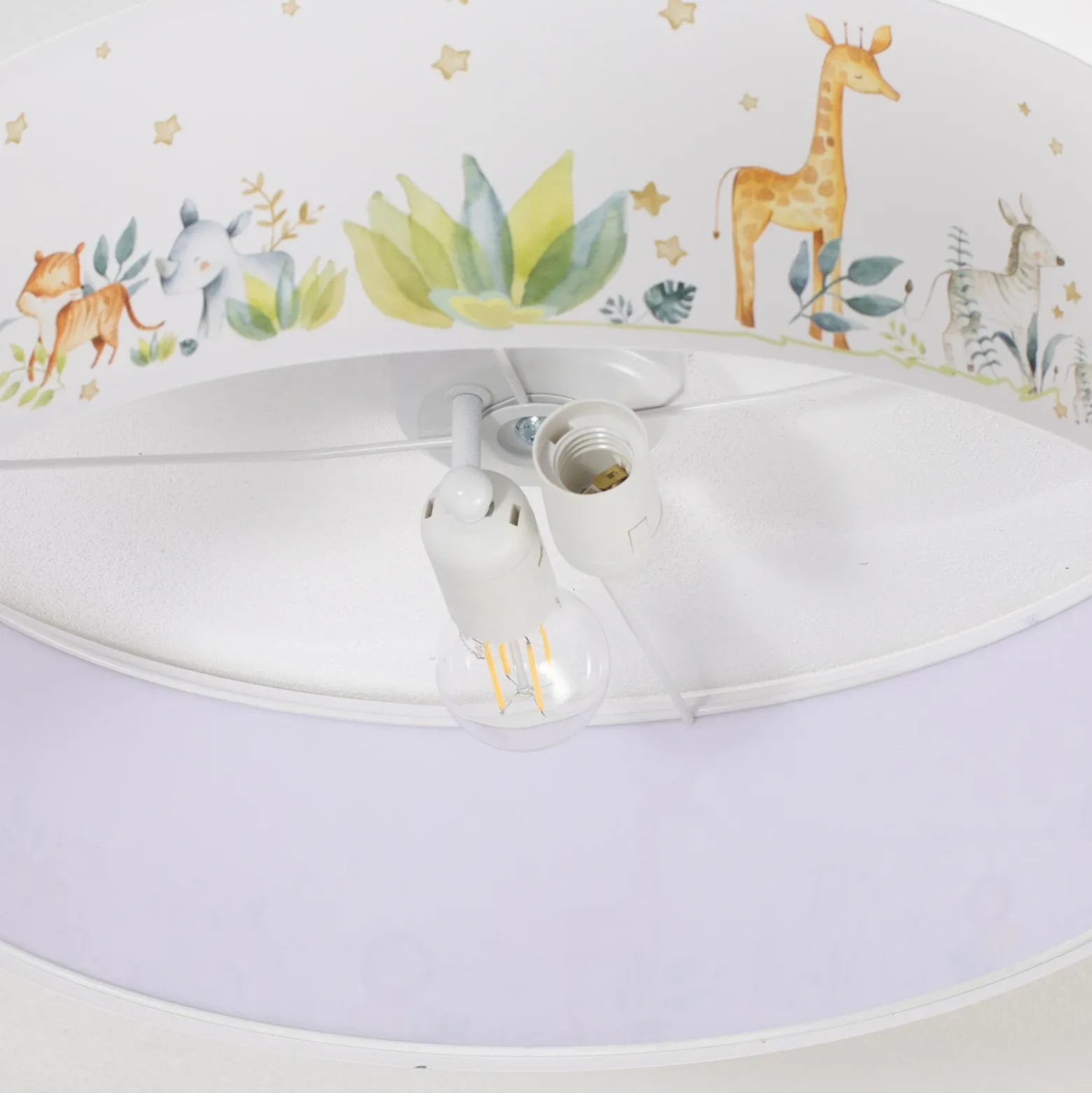 Lámpara de techo infantil «Max», blanca/de colores, Ø 50 cm