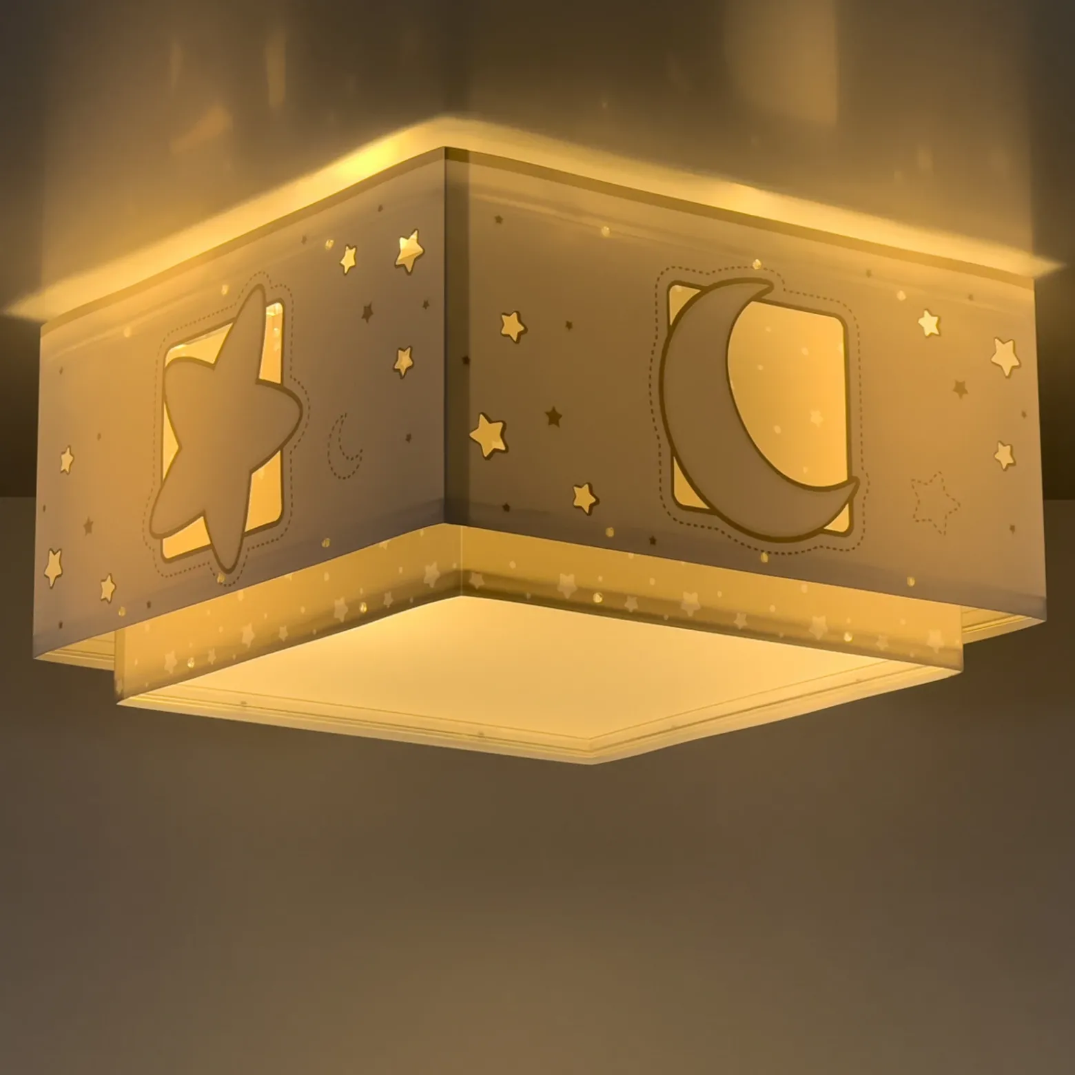 Lámpara de techo infantil MOONLIGHT de Dalber, gris, de 1 luz