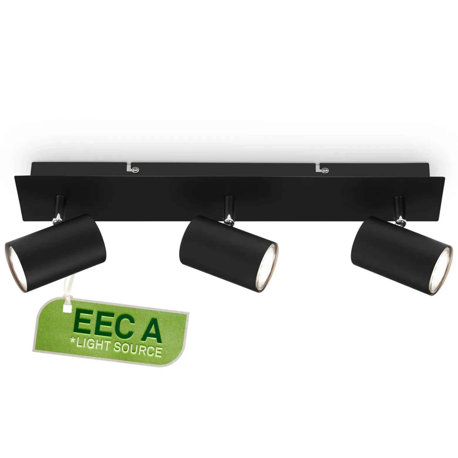 Lámpara de techo Isil A, negra, 3 luces, metal, orientable