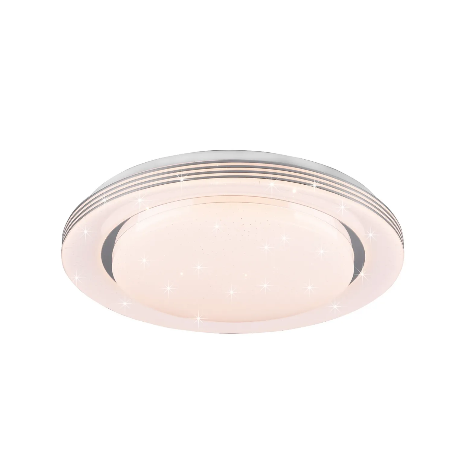 Lámpara de techo LED Atria, Ø 38 cm, blanca, plástico, CCT