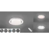 Lámpara de techo LED Atria, Ø 27 cm, blanca, plástico, CCT