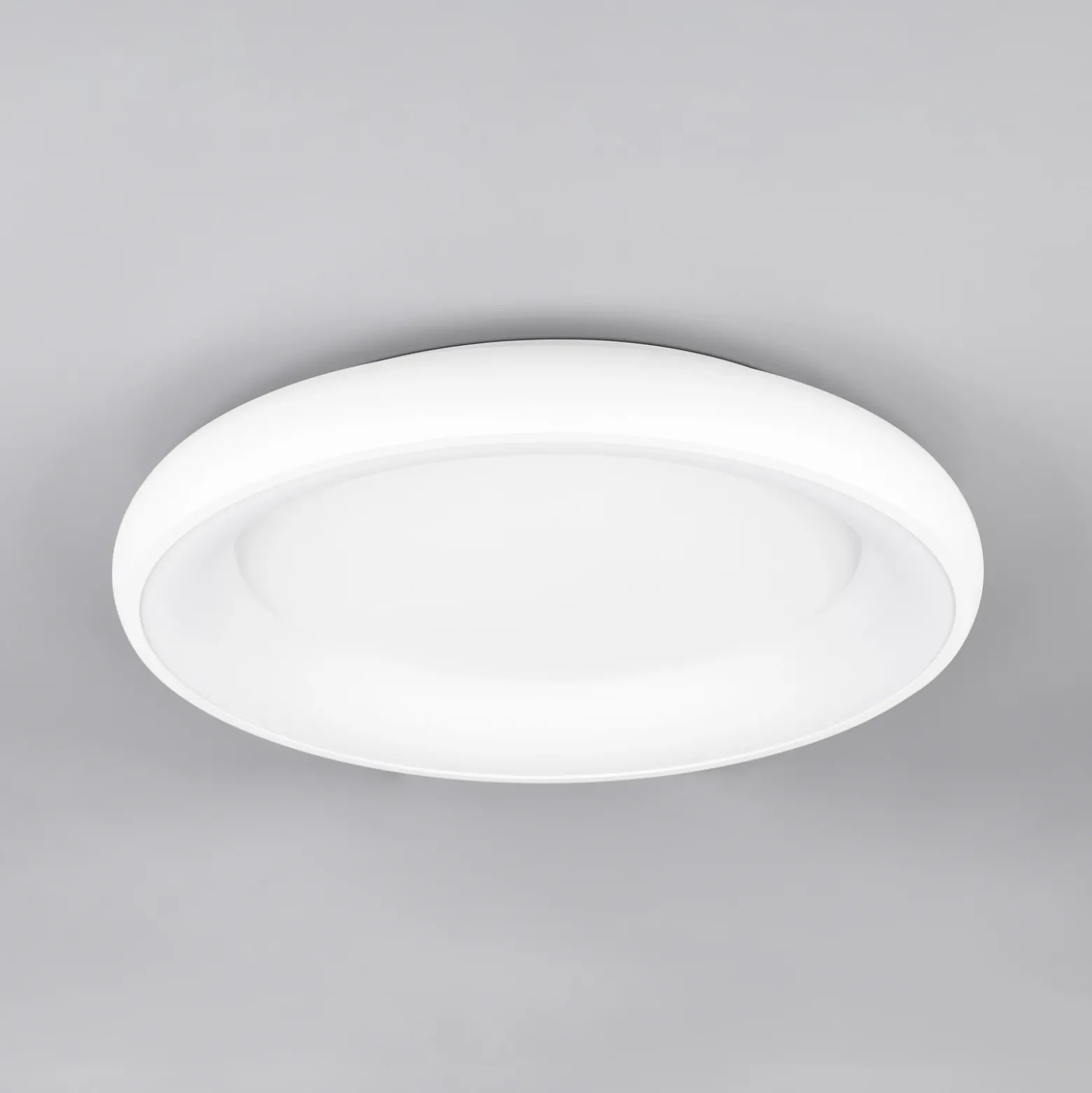 Lámpara de techo LED Cardona, Ø 62 cm, blanco mate, metal, CCT