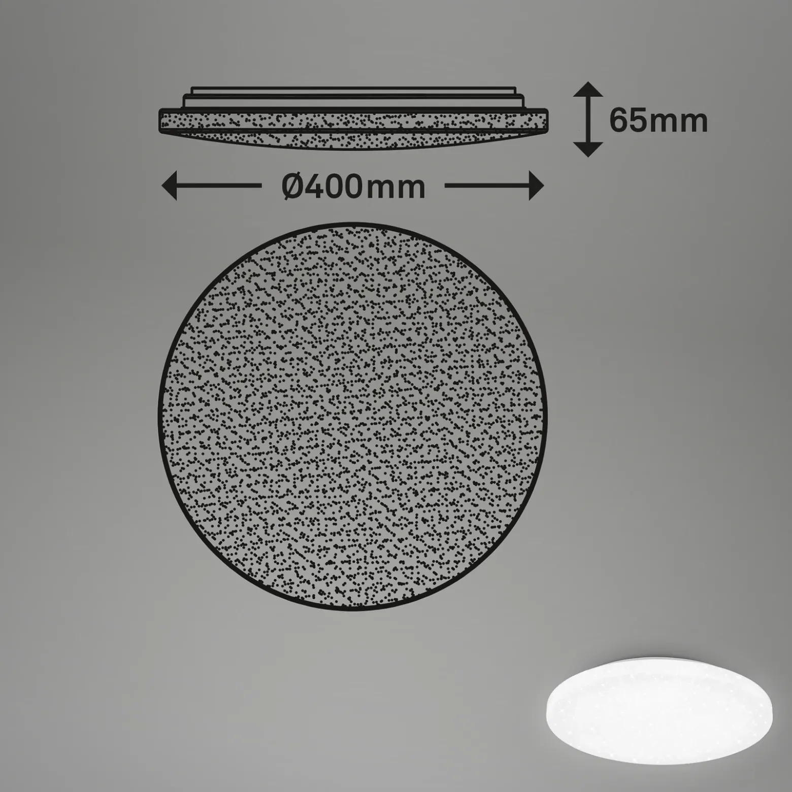 Lámpara de techo LED Case IP44 starry sky 840 Ø 40cm