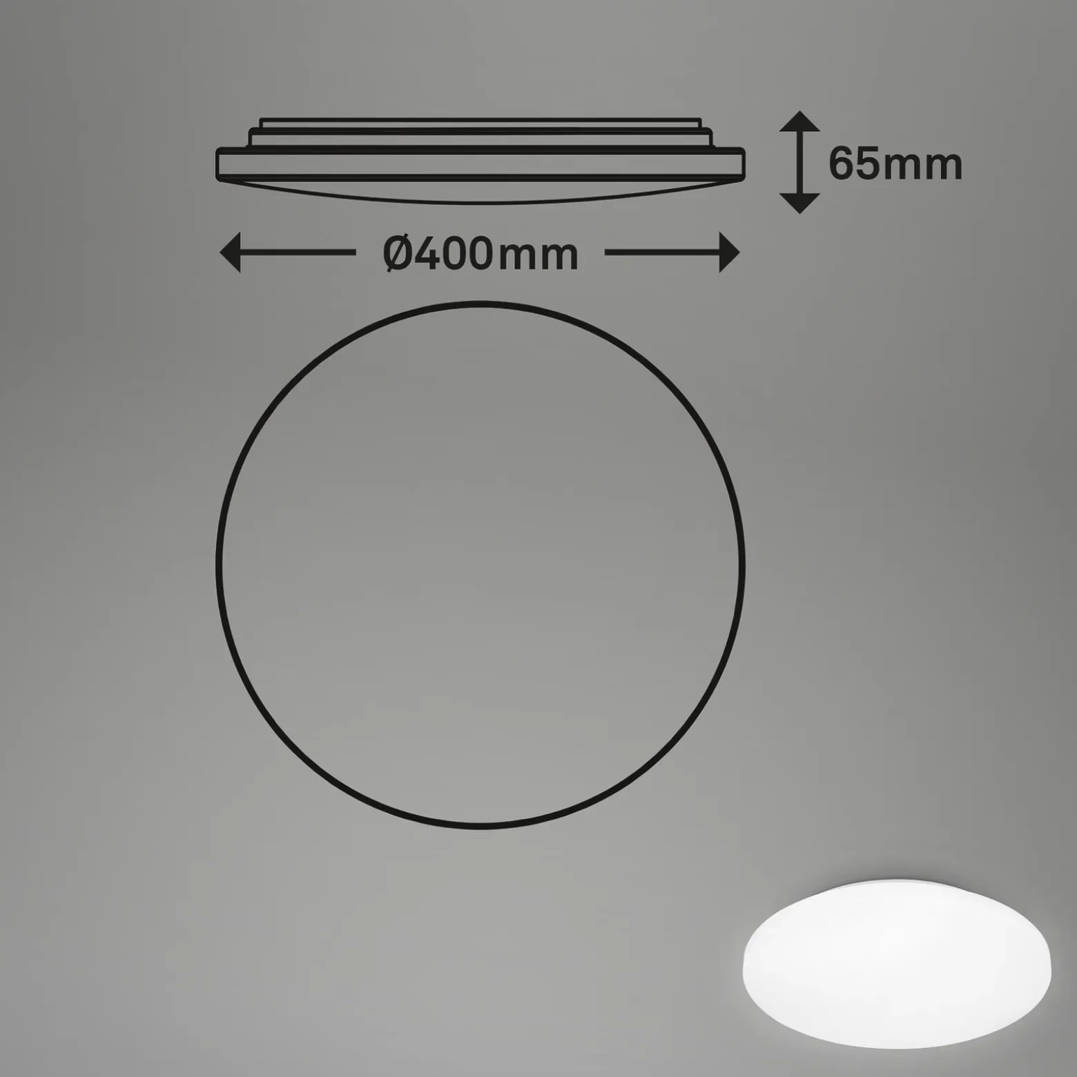 Lámpara de techo LED Case para baño IP44 3.000K Ø 40cm