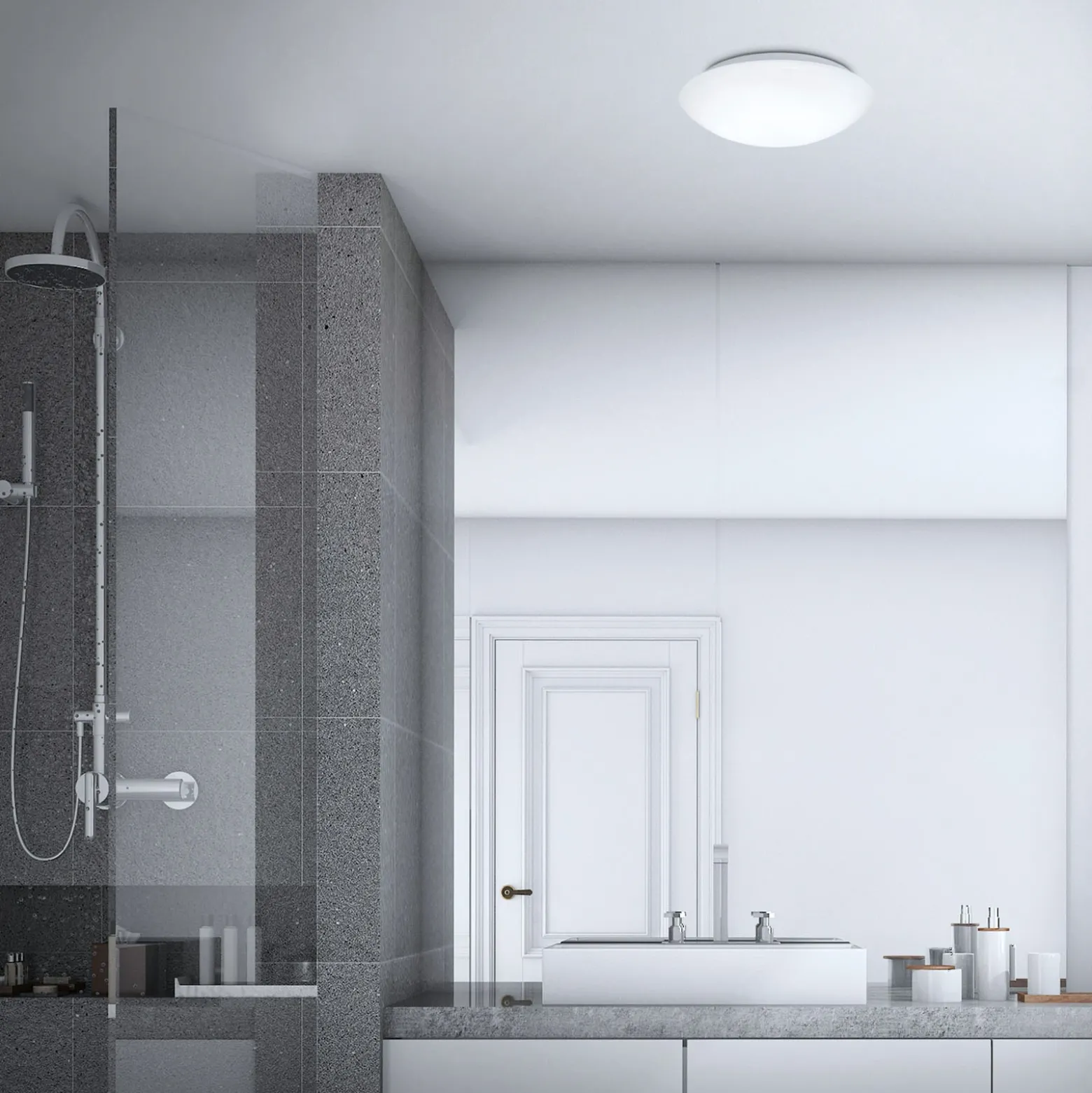 Lámpara de techo LED con sensor Elipso IP44 4.000K Ø28cm