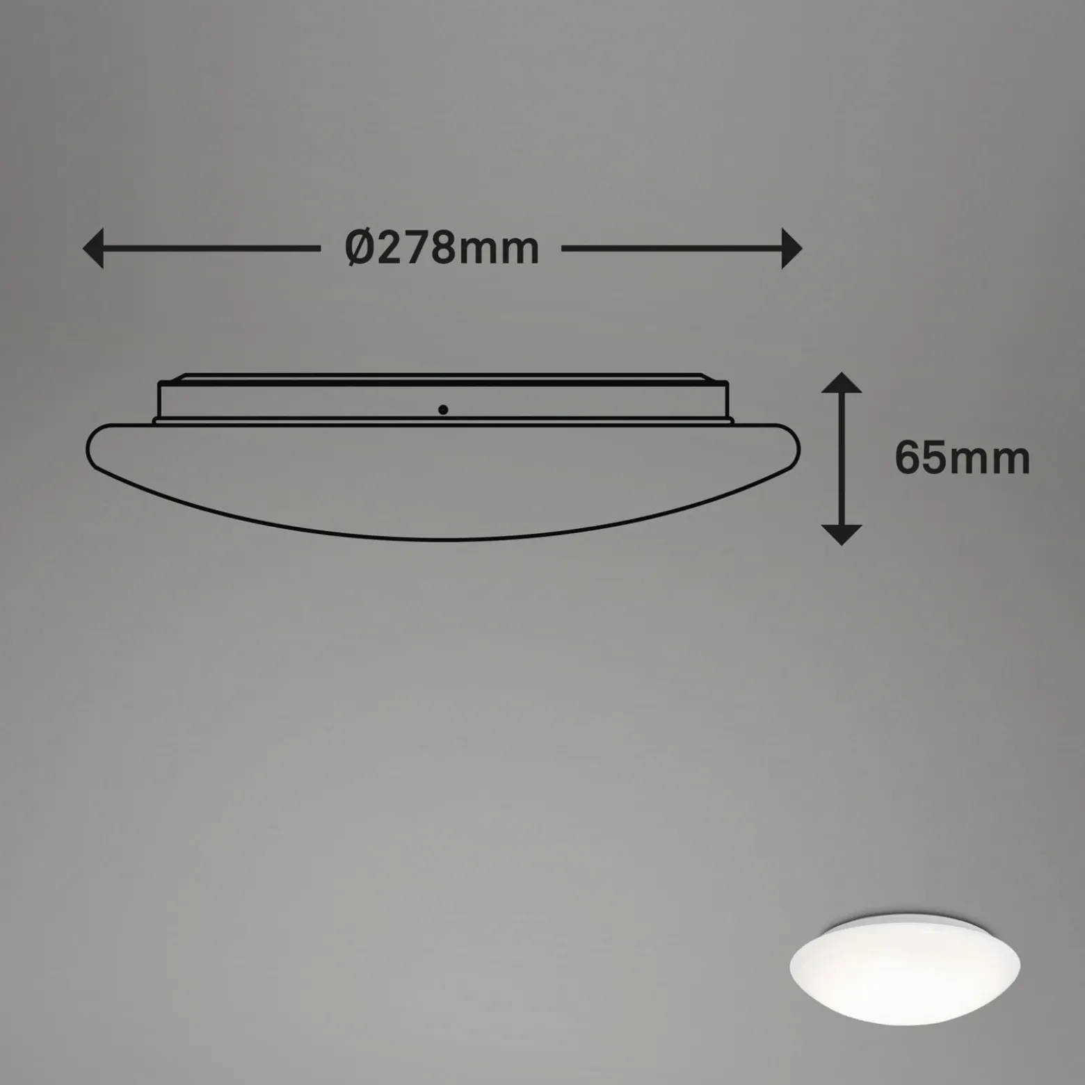 Lámpara de techo LED con sensor Elipso IP44 4.000K Ø28cm