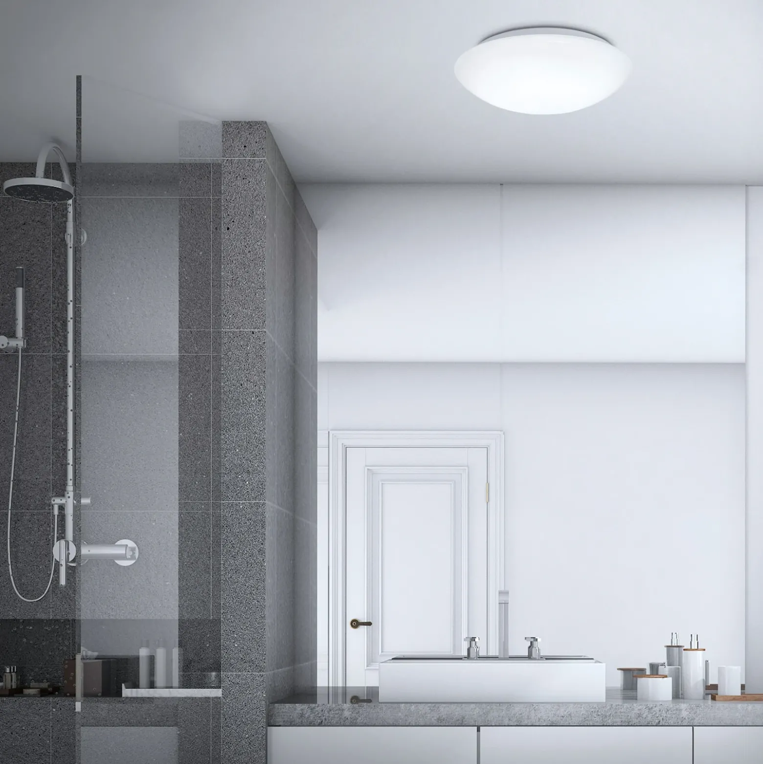Lámpara de techo LED con sensor Elipso IP44 4.000K Ø38cm