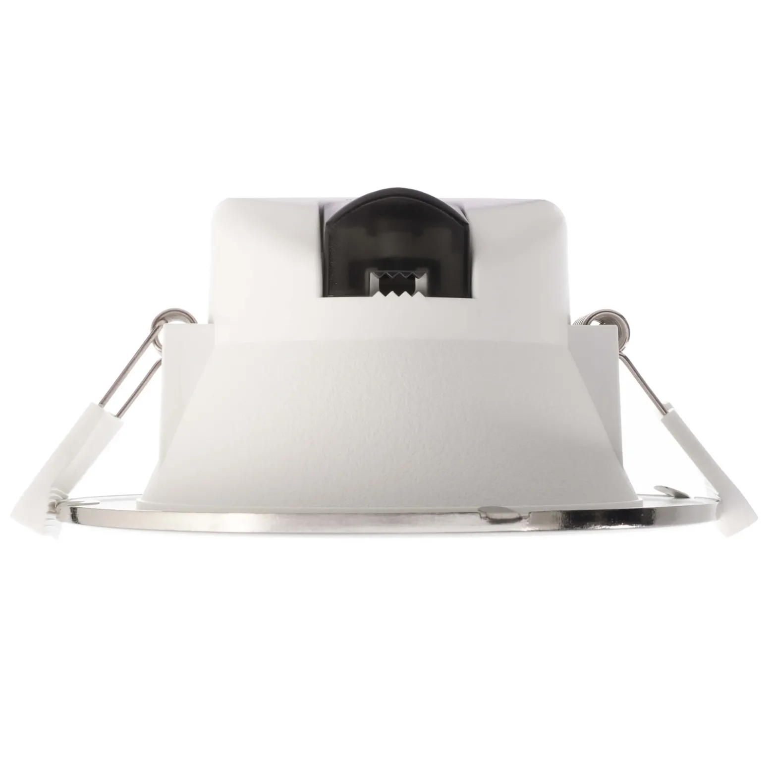 Lámpara de techo LED empotrable Acrux, Ø 15 cm, plata mate, CCT