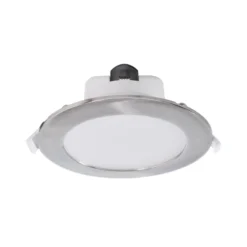 Lámpara de techo LED empotrable Acrux, Ø 17 cm, plata mate, CCT