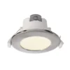 Lámpara de techo LED empotrable Acrux, Ø 10 cm, plata mate, CCT