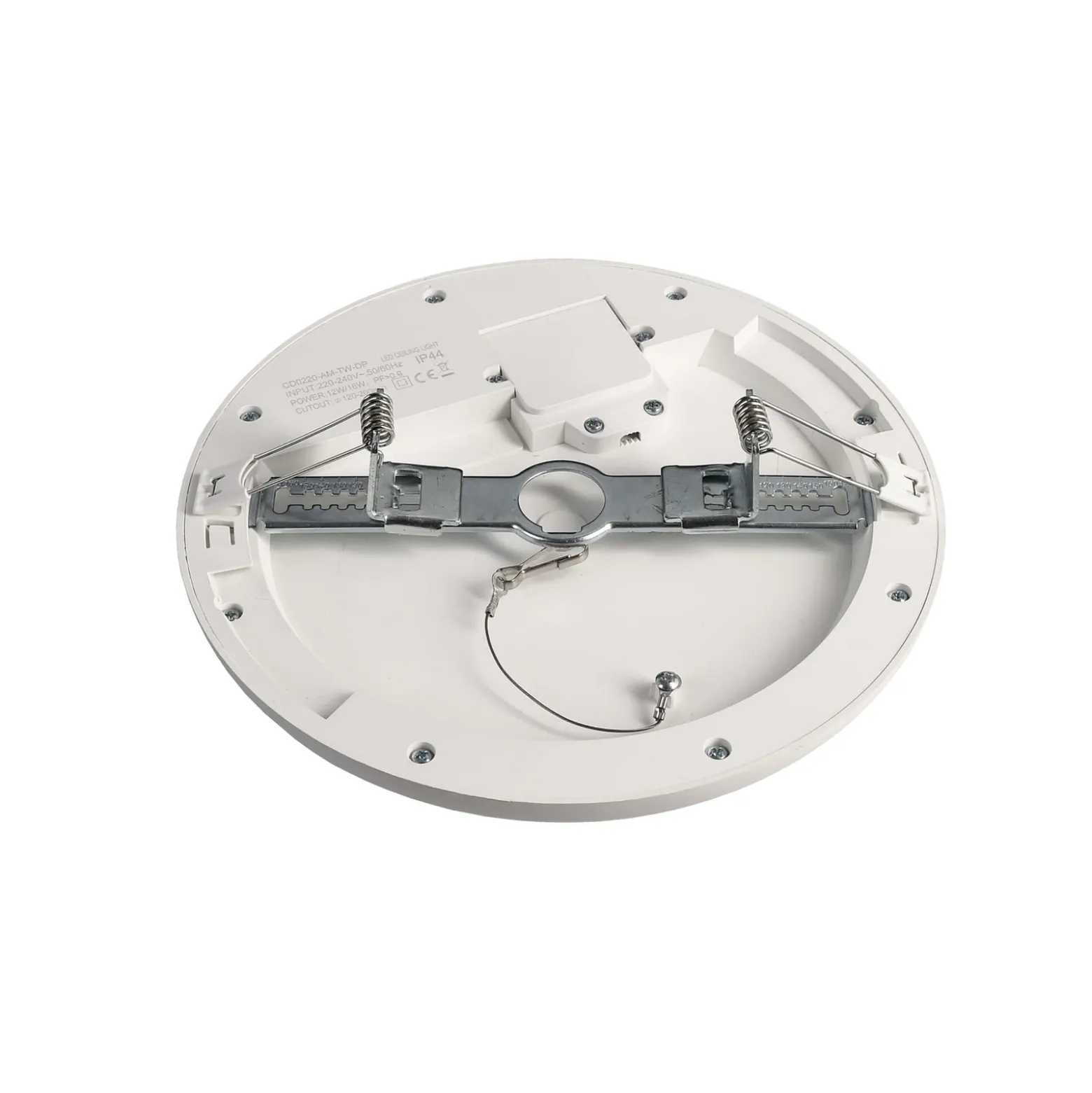 Lámpara de techo LED empotrable Zaurak, blanca, redonda, Ø 22 cm