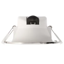 Lámpara de techo LED empotrable Acrux, Ø 15 cm, plata mate, CCT