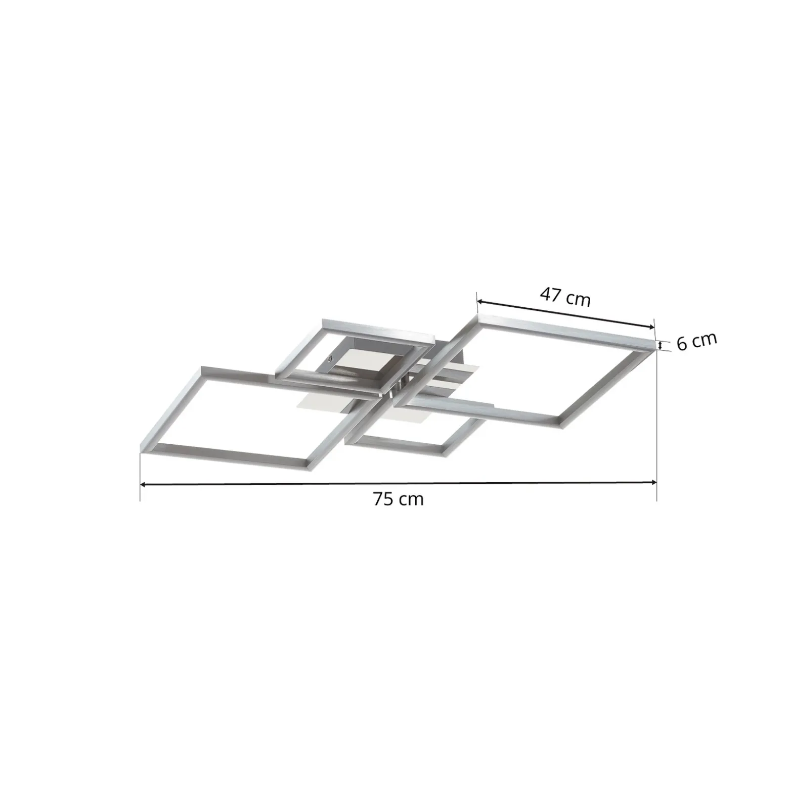 Lámpara de techo LED Frame, atenuable mediante interruptor de pared