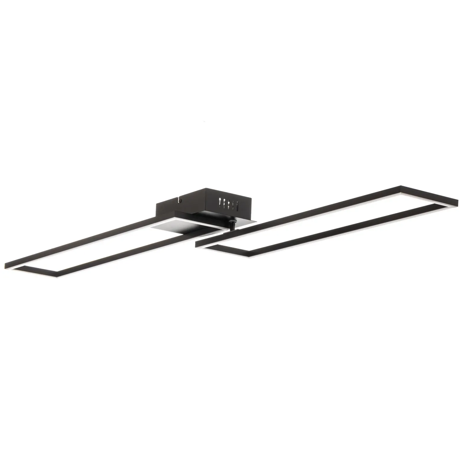 Lámpara de techo LED Frame, control remoto, negro